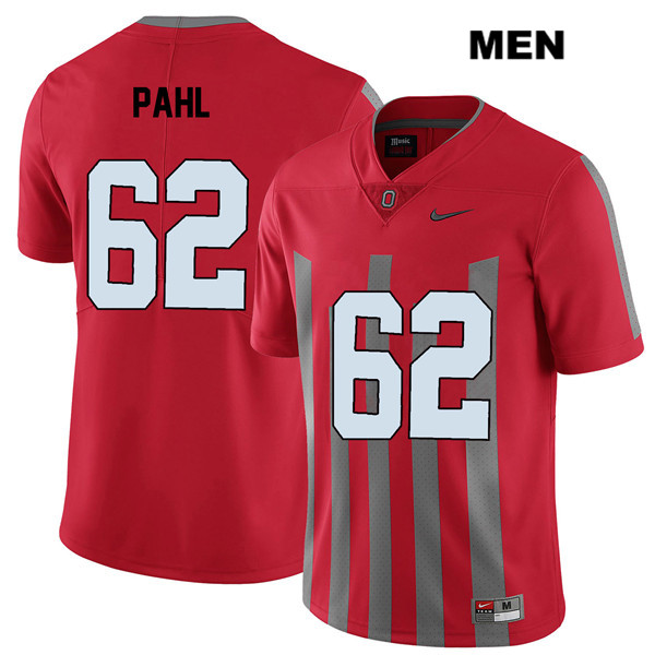 Ohio State Buckeyes Men's Brandon Pahl #62 Red Authentic Nike Elite College NCAA Stitched Football Jersey BA19V04XL